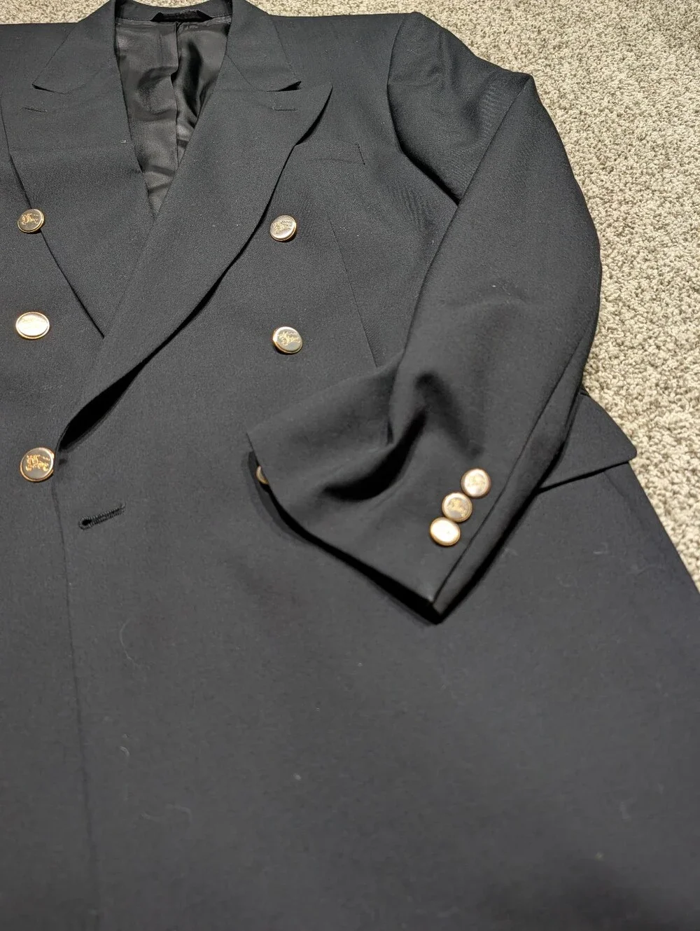 Vintage Burberrys' Mens Super 100's Wool Suit Jacket Blazer Size 44 Made In USA